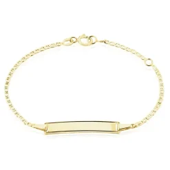 Bracelet Identité Fanelia Maille Marine Or Jaune