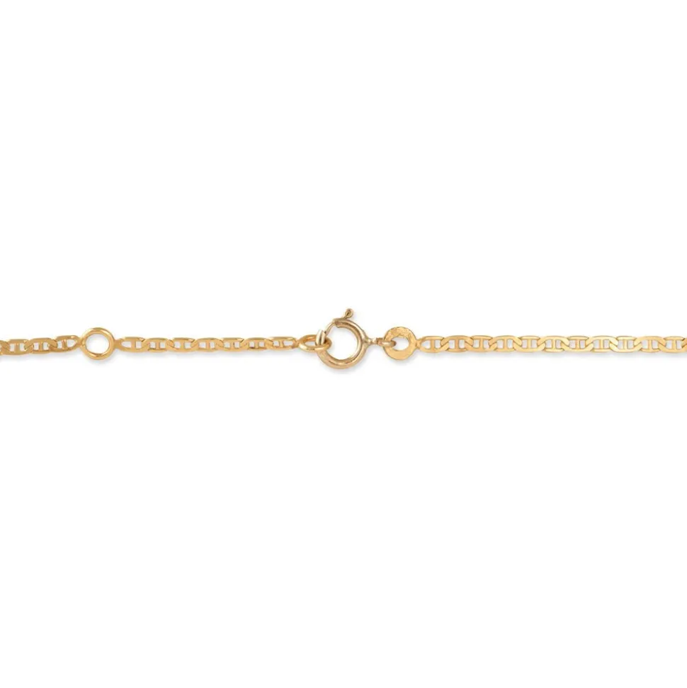 Bracelet Identité Fanelia Maille Marine Or Jaune