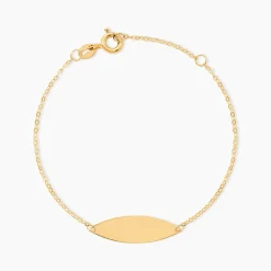 Marc Orian Bracelets Or|Idées Cadeaux Enfant > Bracelet Identité Gaspardine Maille Forçat Or Jaune