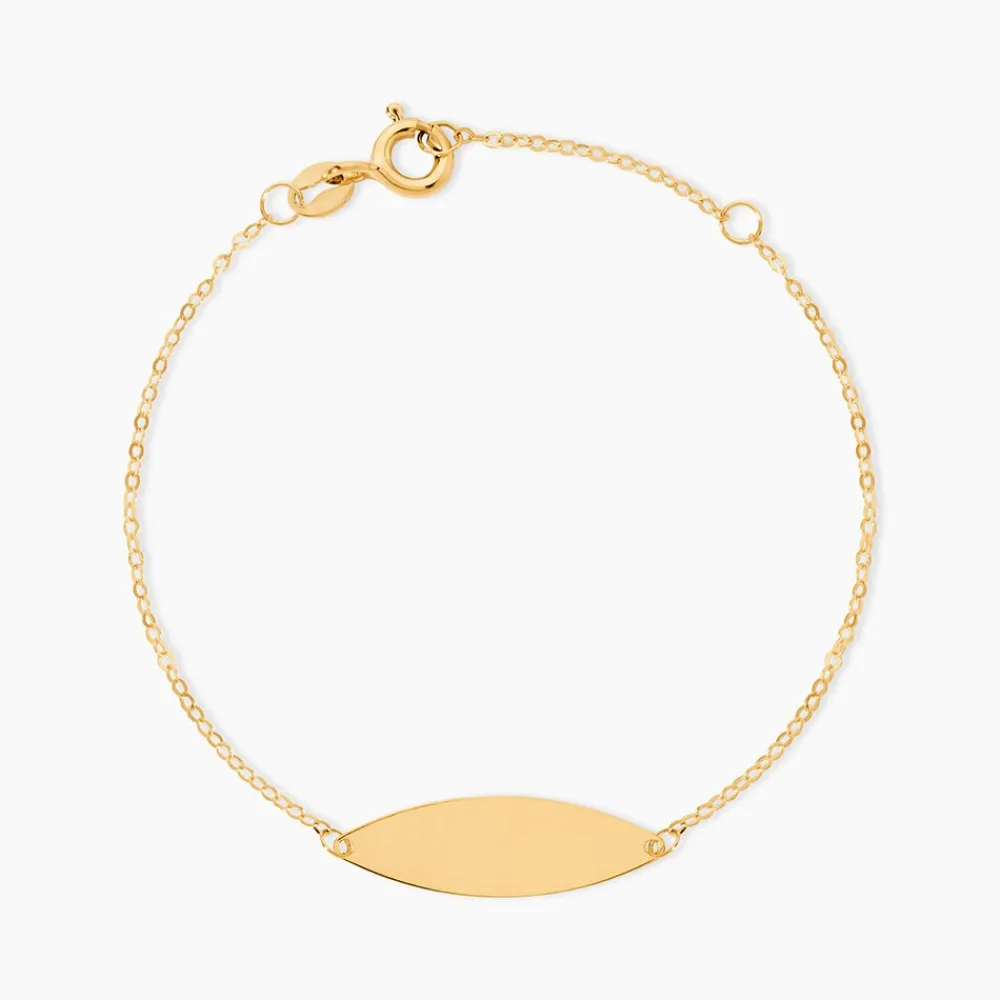 Marc Orian Bracelets Or|Idées Cadeaux Enfant > Bracelet Identité Gaspardine Maille Forçat Or Jaune
