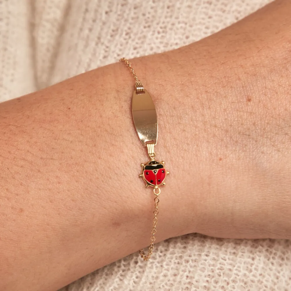 Marc Orian Bracelets Or|Idées Cadeaux Enfant > Bracelet Identité Gaspardine Maille Forçat Or Jaune