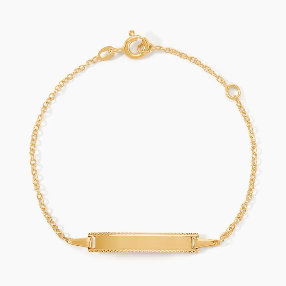 Marc Orian Bracelets Or|Idées Cadeaux Enfant > Bracelet Identité Gaspardine Maille Forçat Or Jaune