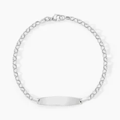 Bracelet Identité Marcel Maille Jaseron Or Blanc