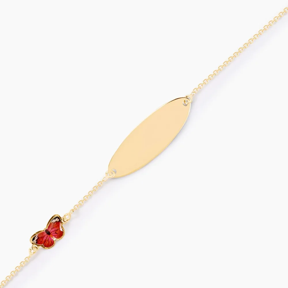 Marc Orian Bracelets Or|Gourmettes > Bracelet Identité Marcel Or Jaune
