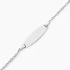 Marc Orian Gourmettes Argent|Gourmettes > Bracelet Identité Myline Argent Blanc