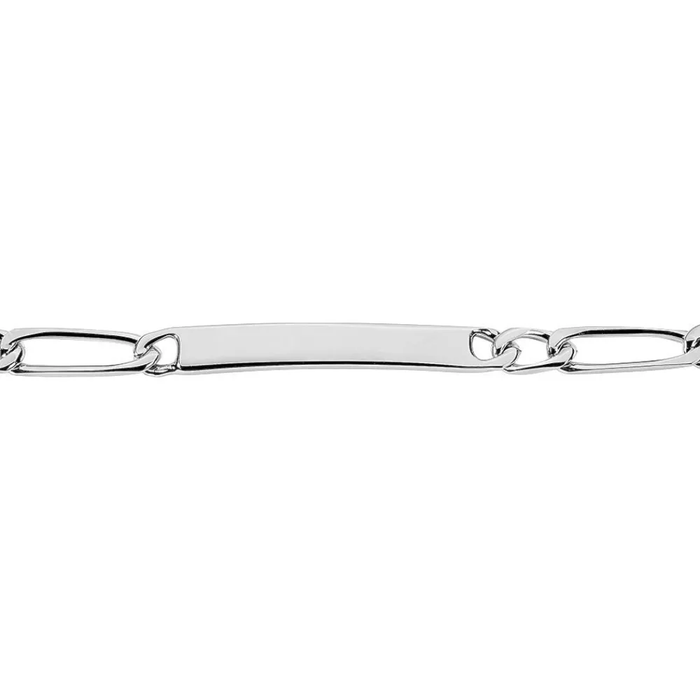 Marc Orian Gourmettes Argent|Gourmettes > Bracelet Identité Vila Argent Blanc