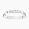 Marc Orian Gourmettes Argent|Bracelets Homme > Bracelet Identité Vila Maille Alternee 1/2 Argent Blanc