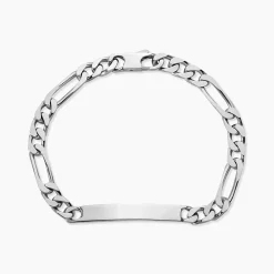 Marc Orian Gourmettes Argent|Bracelets Argent > Bracelet Identité Vivian Argent Blanc