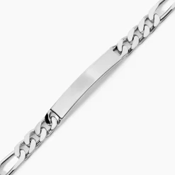 Marc Orian Gourmettes Argent|Bracelets Homme > Bracelet Identité Vivian Argent Blanc
