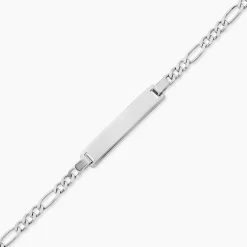 Marc Orian Gourmettes Argent|Gourmettes > Bracelet Identité Vivian Argent Blanc