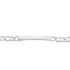 Marc Orian Gourmettes Argent|Bracelets Homme > Bracelet Identité Zak Argent Blanc