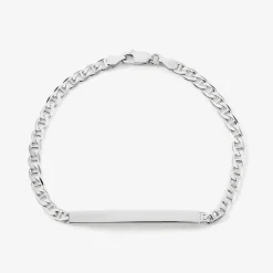 Bracelet Identité Zak Argent Blanc