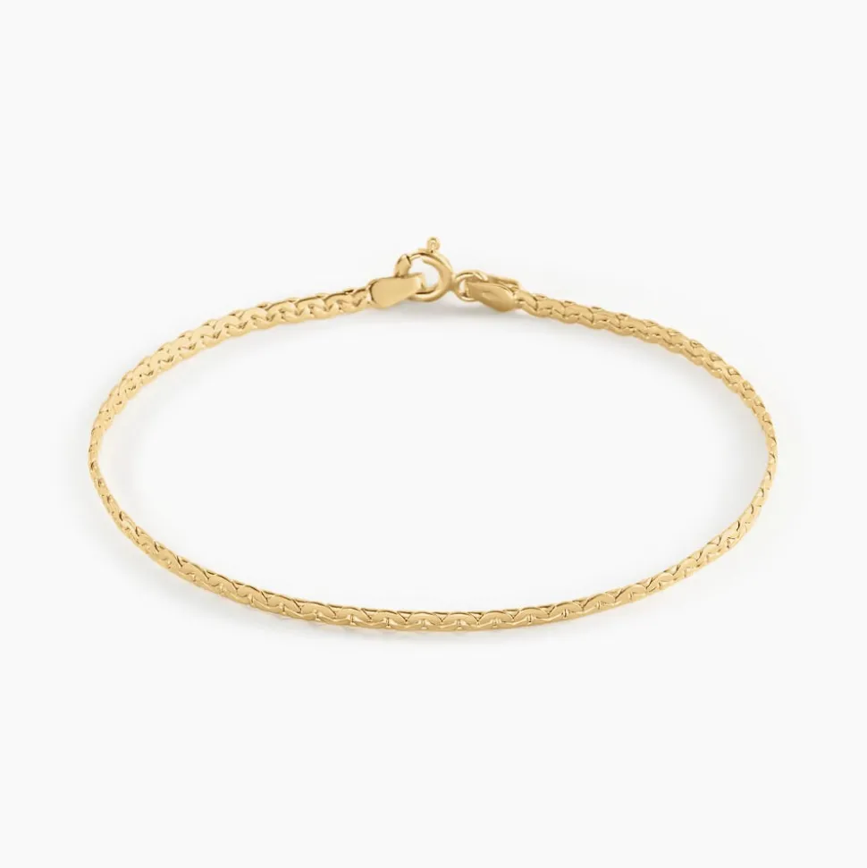 Bracelet Ivy Maille Haricot Or Jaune