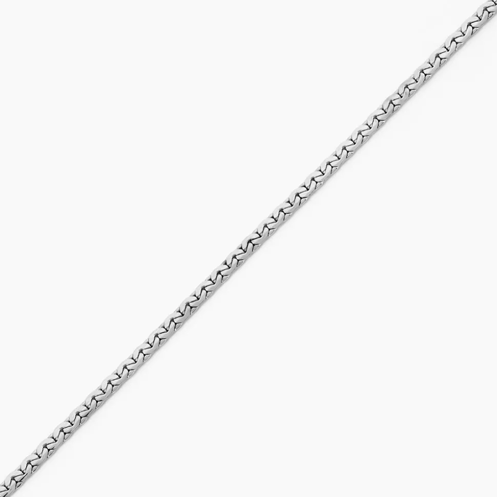 Bracelet Ivy Maille Haricot Or Blanc
