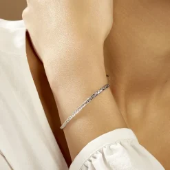 Bracelet Ivy Maille Haricot Or Blanc