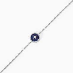 Marc Orian Bracelets|Bijoux Fantaisie > Bracelet Izarra Argent Blanc Lapis Lazuli argent blanc lapis lazuli bleu