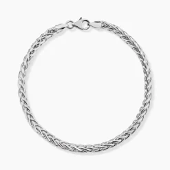 Bracelet Jany Maille Palmier Or Blanc