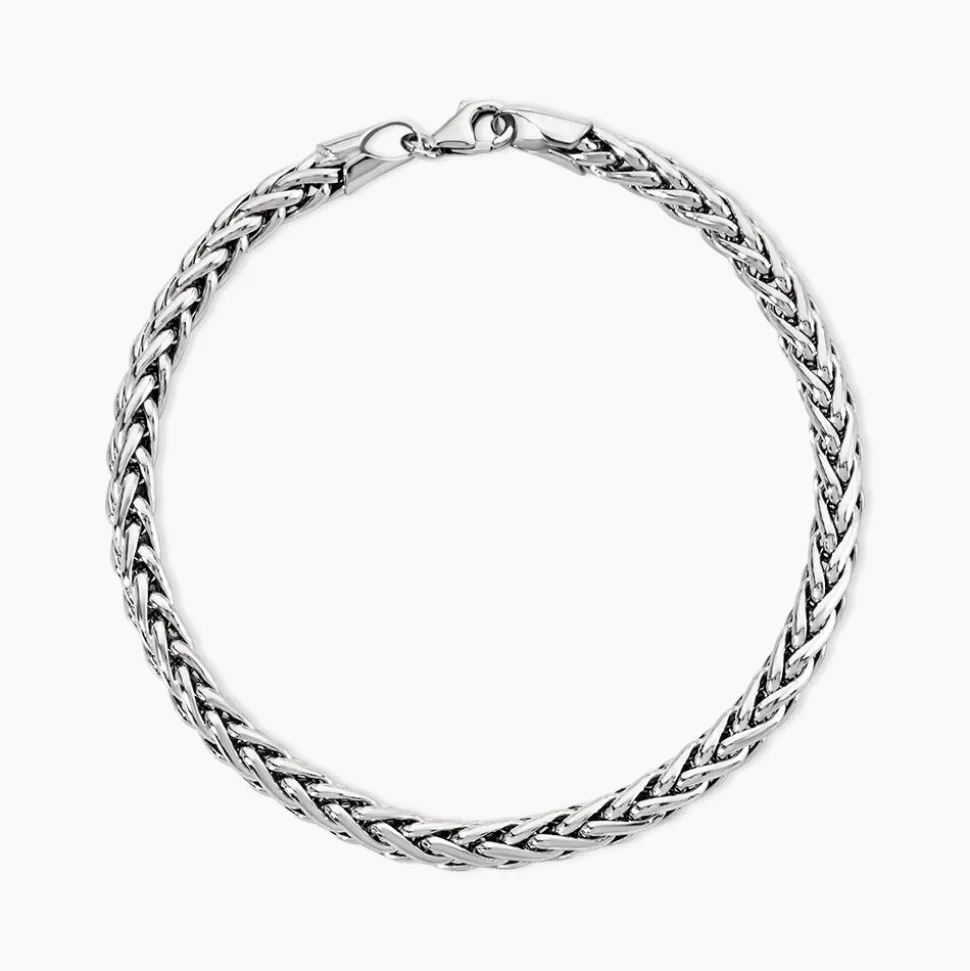Bracelet Jany Maille Palmier Or Blanc