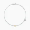 Bracelet Joia Or Jaune Argent Blanc Oxyde De Zirconium