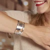 IMAGINE Bracelets Acier Inoxydable|Bracelets Joncs > Bracelet Jonc Acier Blanc