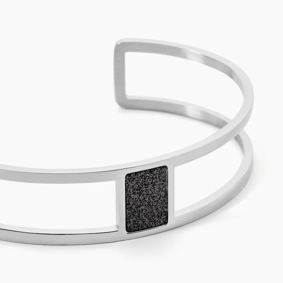 Bracelet Jonc Acier Blanc Maria