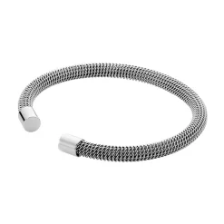 Bracelet Jonc Acier Blanc Sibil