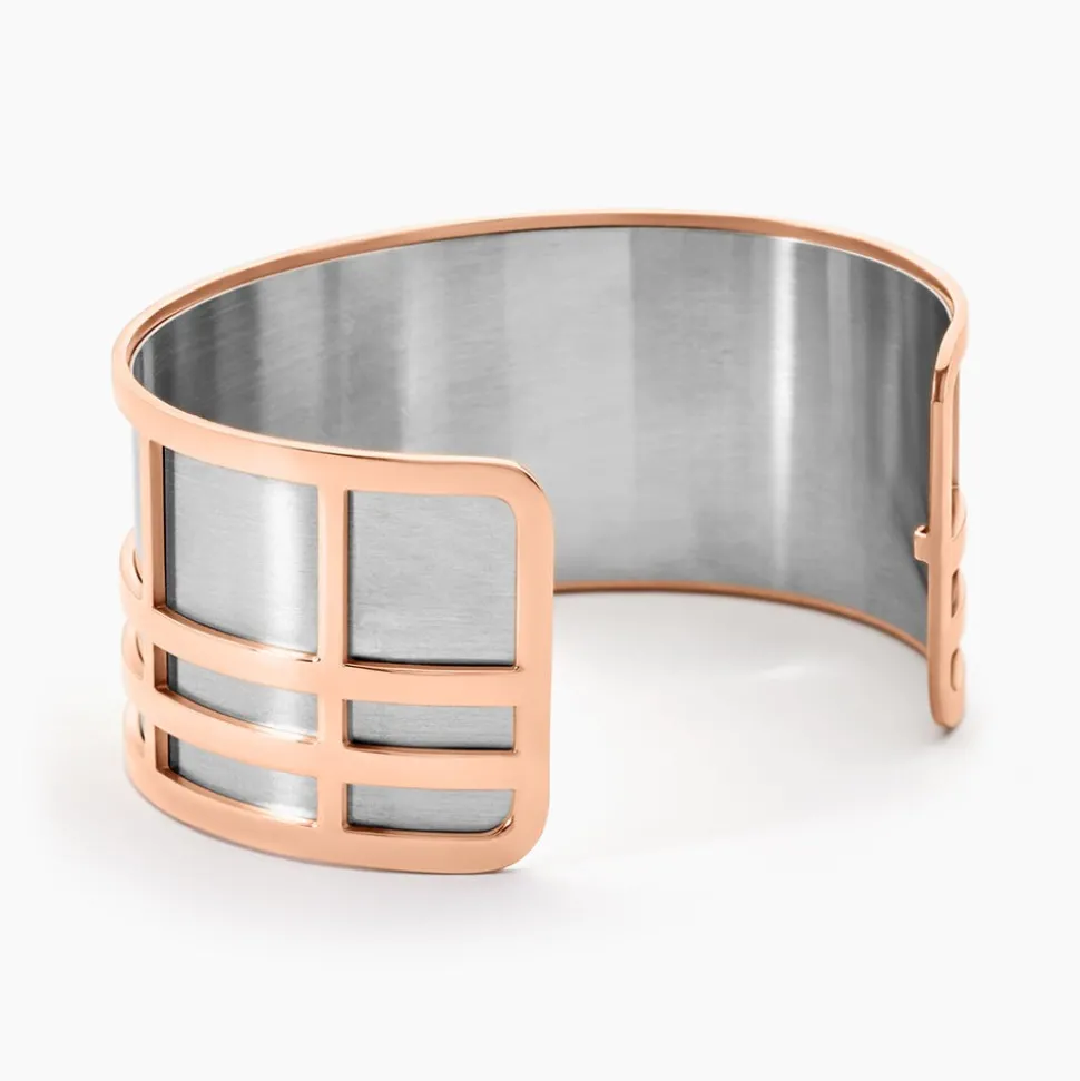 Bracelet Jonc Andria Acier Rose