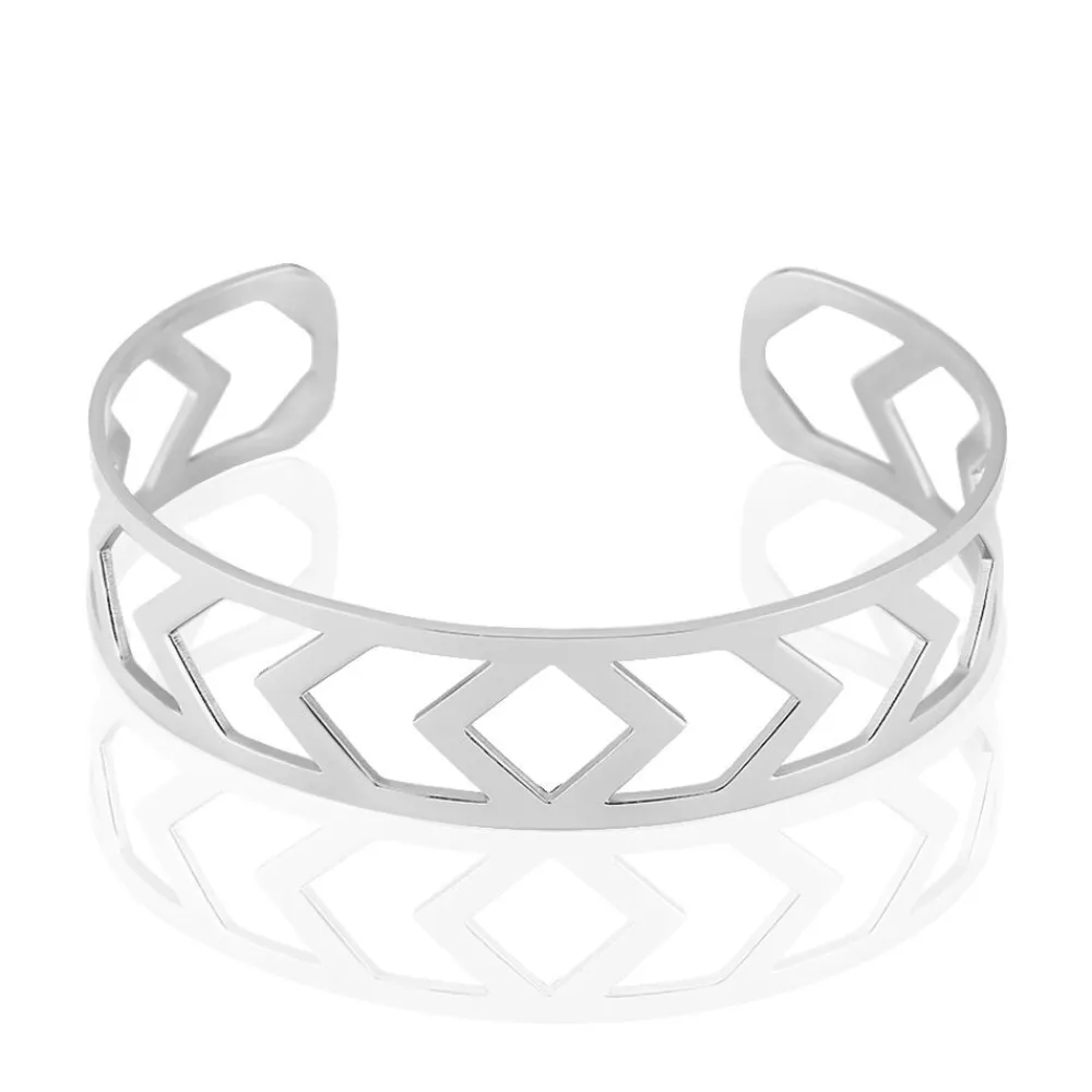 IMAGINE Bracelets Acier Inoxydable|Bracelets Joncs > Bracelet Jonc Deanna Acier Blanc