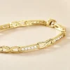 Bracelet Jonc Epiphanieae Plaqué Or Jaune Oxyde De Zirconium