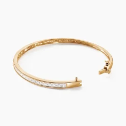 Bracelet Jonc Frieda Plaqué Or Jaune Oxyde De Zirconium