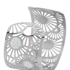 Bracelet Jonc Imagine Florette Strass Acier Blanc Strass