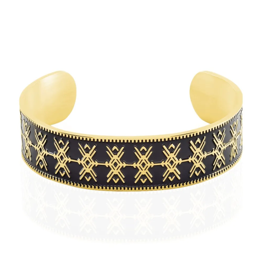 IMAGINE Bracelets Acier Inoxydable|Bracelets Joncs > Bracelet Jonc Gwladys Acier Jaune