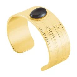 Bracelet Jonc Imagine Segolene Acier Jaune Pierre De Synthese
