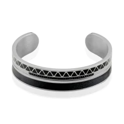 Bracelet Jonc Imagine Victoriano Acier Blanc Strass