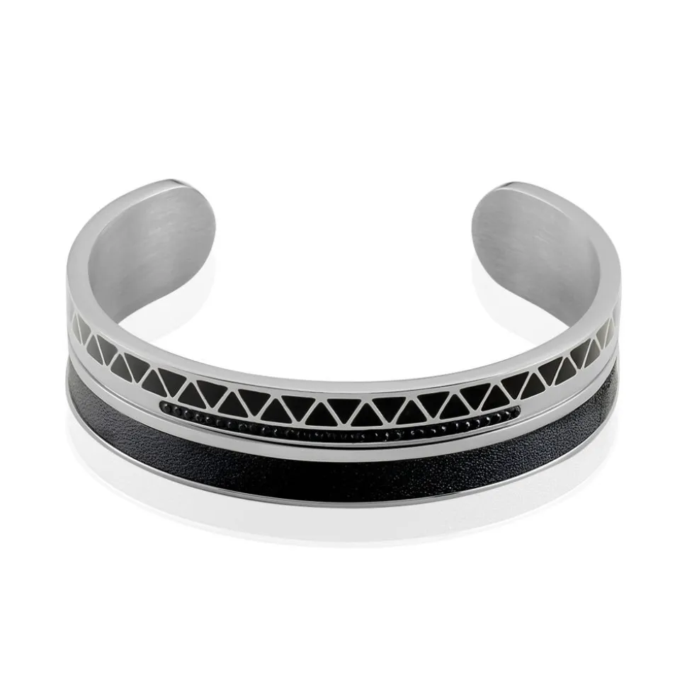 Bracelet Jonc Imagine Victoriano Acier Blanc Strass