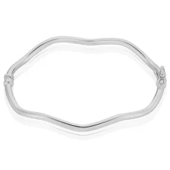 Marc Orian Bracelets Or|Bracelets Joncs > Bracelet Jonc Jennie Ondule Or Blanc