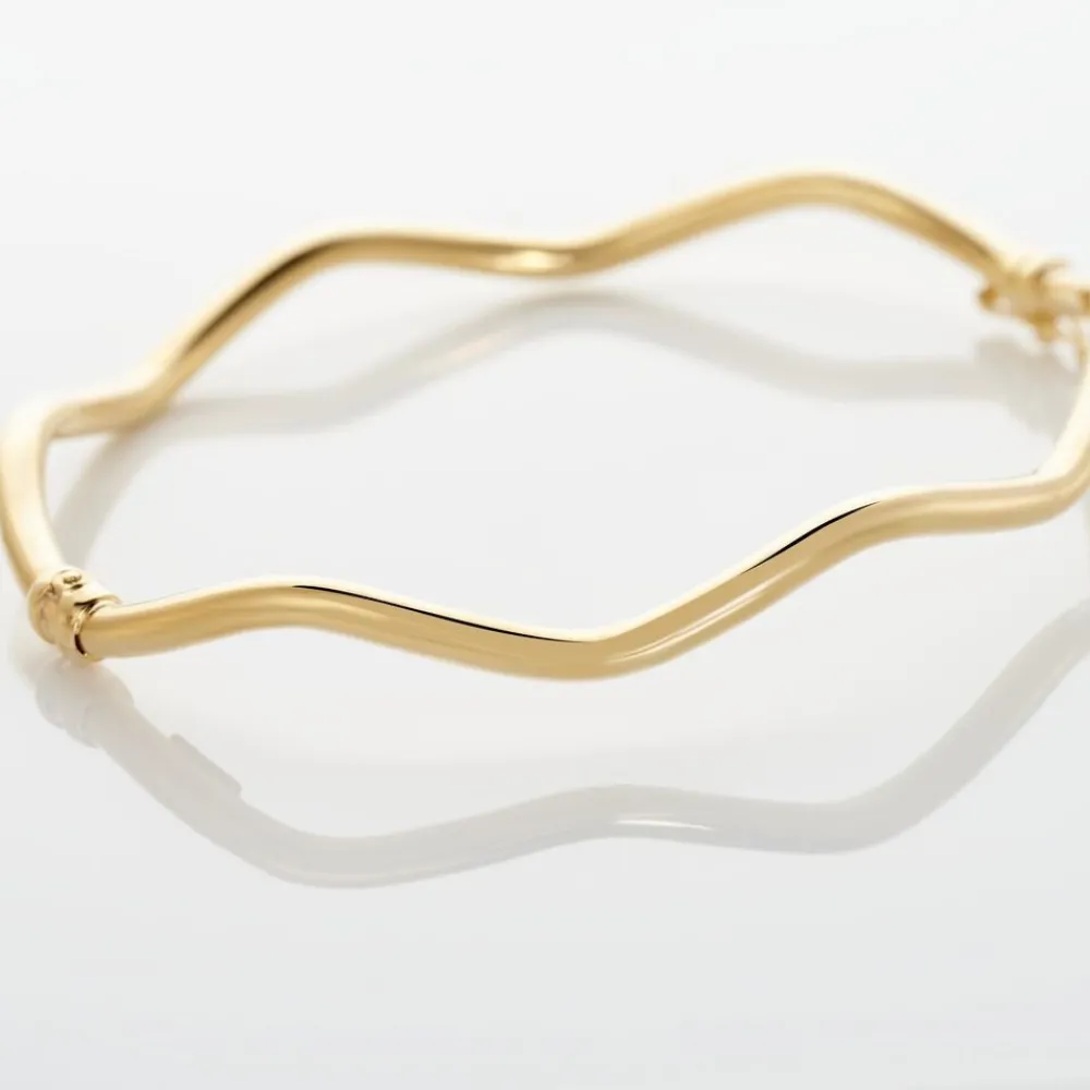 Marc Orian Bracelets Or|Bracelets Joncs > Bracelet Jonc Jennie Ondule Or Jaune