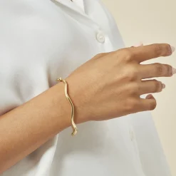 Marc Orian Bracelets Or|Bracelets Joncs > Bracelet Jonc Jennie Ondule Or Jaune