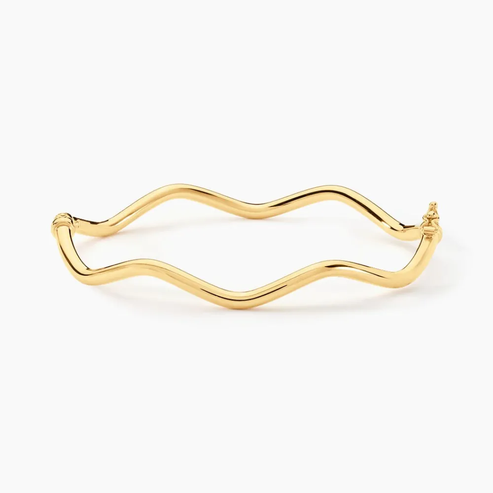 Marc Orian Bracelets Or|Bracelets Joncs > Bracelet Jonc Jennie Ondule Or Jaune