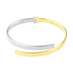 Marc Orian Bracelets Or|Bracelets Joncs > Bracelet Jonc Loise 2 Fils Carres Or Bicolore