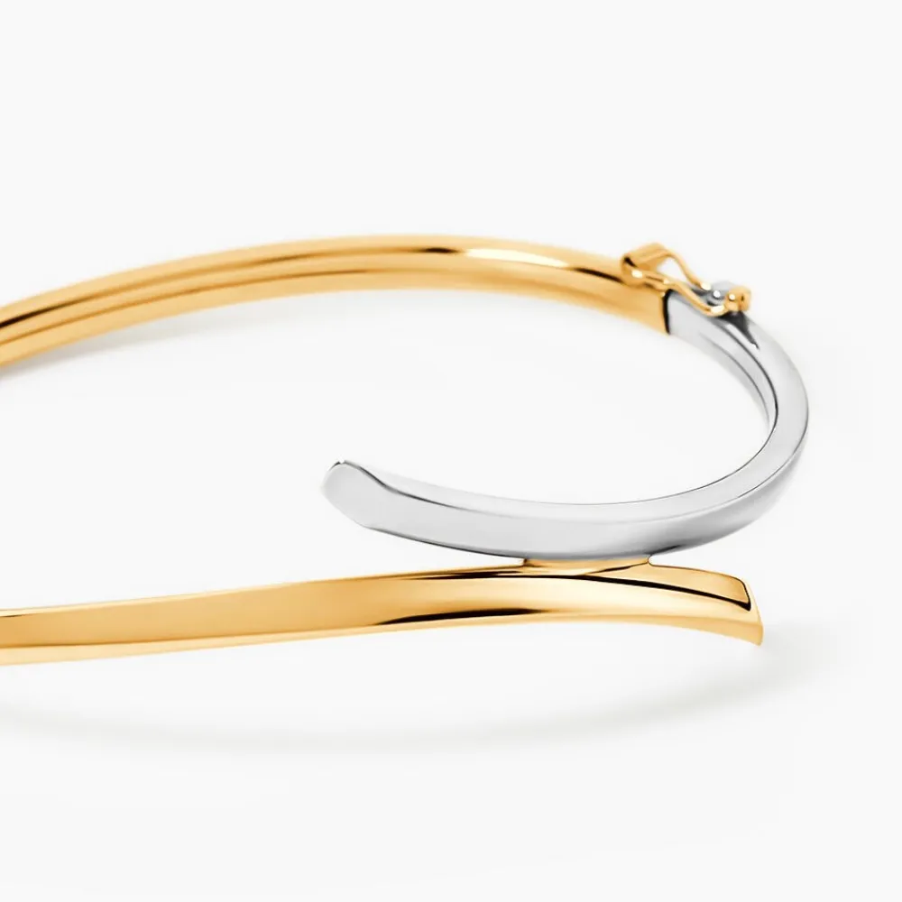 Marc Orian Bracelets Or|Bracelets Joncs > Bracelet Jonc Loise Flexible Or Bicolore