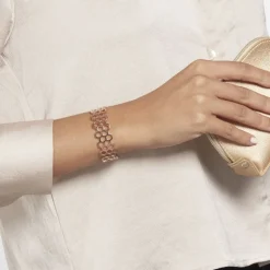 Bracelet Jonc Ouvert Acier Rose Buglose