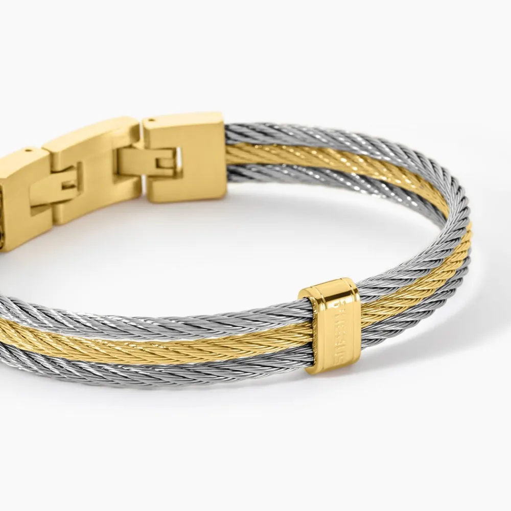 PHEBUS HIM Bracelets Homme|Bracelets Acier Inoxydable > Bracelet Jonc Acier Bicolore