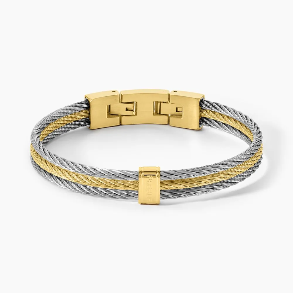 PHEBUS HIM Bracelets Homme|Bracelets Acier Inoxydable > Bracelet Jonc Acier Bicolore