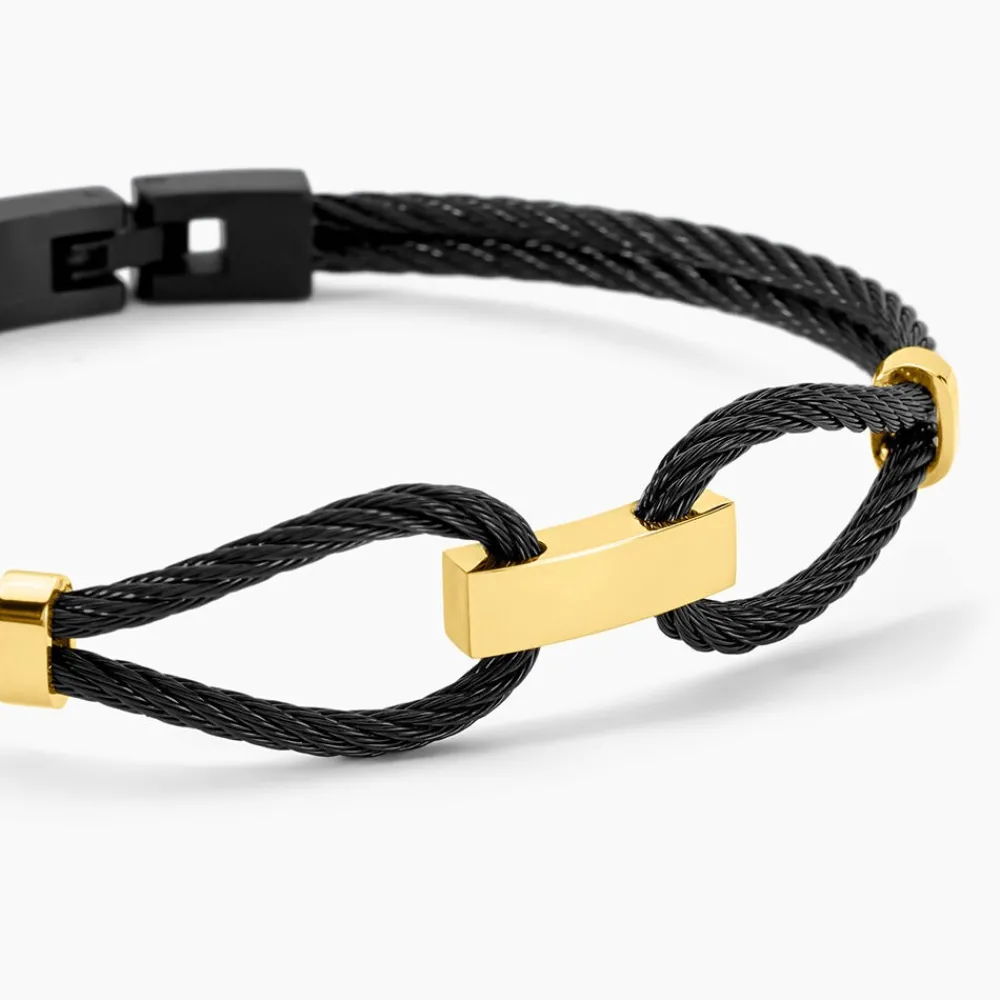 PHEBUS HIM Bracelets Homme|Bracelets Acier Inoxydable > Bracelet Jonc Acier Bicolore