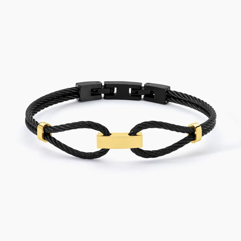 PHEBUS HIM Bracelets Homme|Bracelets Acier Inoxydable > Bracelet Jonc Acier Bicolore