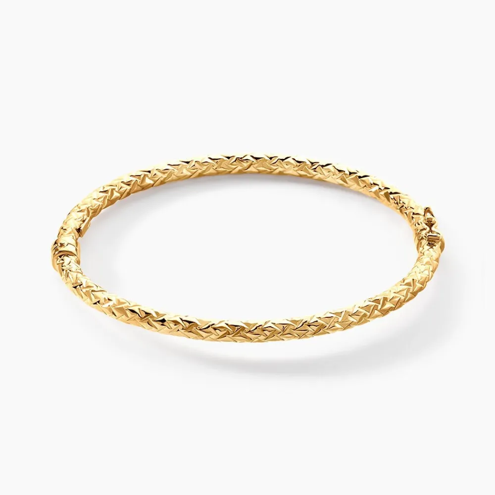 Marc Orian Bracelets Or|Bracelets Joncs > Bracelet Jonc Shiny Diamante Or Jaune