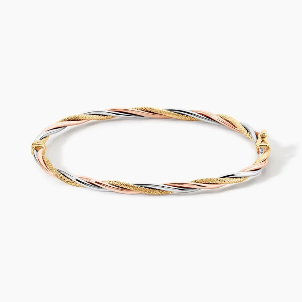 Marc Orian Bracelets Or|Bracelets Joncs > Bracelet Jonc Temani Or Tricolore