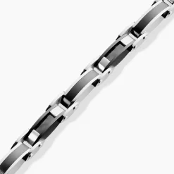 JOURDAN Bracelets Homme|Bracelets Acier Inoxydable > Bracelet Aaron Acier Argenté