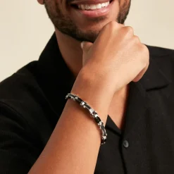JOURDAN Bracelets Homme|Bracelets Acier Inoxydable > Bracelet Aaron Acier Argenté